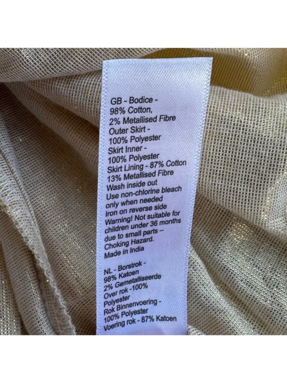 MONSOON Pineapple Disco Dress Girls 7-8 Yellow Tulle Tutu Sequins Pineapples - Picture 8 of 8